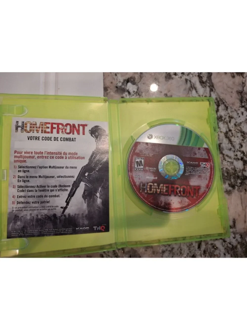 Homefront Xbox 360 2011 THQ Kaos Studios FPS War Shooter Video Game  CIB
